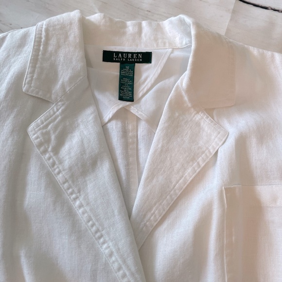 Ralph Lauren White Linen blazer - Picture 2 of 6
